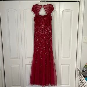 Beautiful red beaded gown